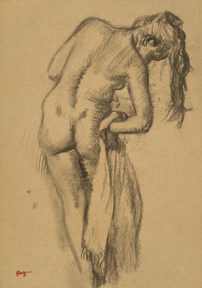 A fürdő után, 1891-92 körül alkotó: Edgar Degas