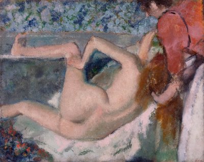 A fürdő után, 1895 körül (olaj, vászon) alkotó: Edgar Degas