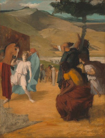 Sándor és Bukefalosz, 18611862. alkotó: Edgar Degas