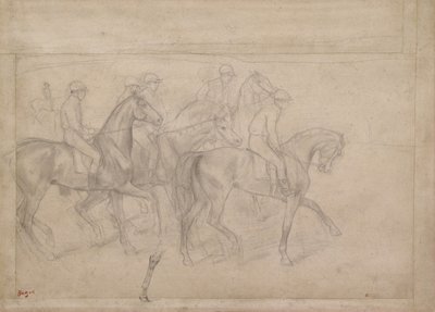 A Versenyeken, 1860-62 körül alkotó: Edgar Degas