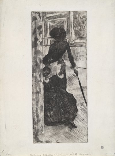 A Louvre-ban: Festmény (Mary Cassatt), 1879-80 körül (rézkarc és akvatinta) alkotó: Edgar Degas