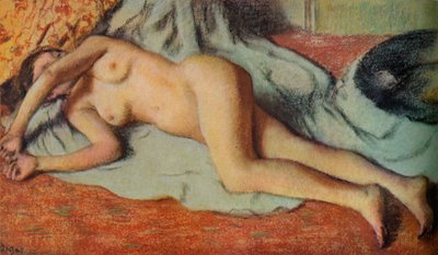Fürdős a földön, c1885 alkotó: Edgar Degas