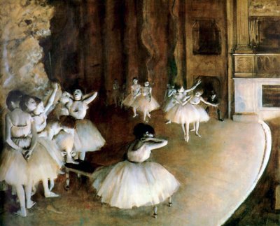 Balettpróba a színpadon, 1874. alkotó: Edgar Degas