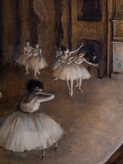 Balettismétlés a helyszínen (részlet). 1874. Olaj, vászon. alkotó: Edgar Degas
