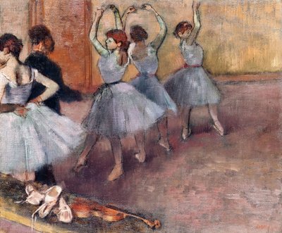 Kék tónusú táncosok alkotó: Edgar Degas