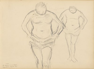 Cézanne Fürdőzők című művének másolatai alkotó: Edgar Degas