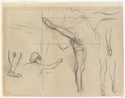 Táncos - hat vázlat alkotó: Edgar Degas