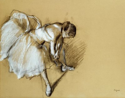 Dancer Adjusting her Shoe, 1890 körül alkotó: Edgar Degas