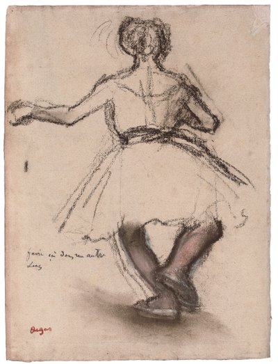 Táncos, Hátulnézet, alkotó: Edgar Degas