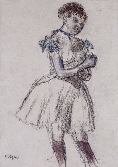 táncolni; Táncosnő, 1880 körül alkotó: Edgar Degas