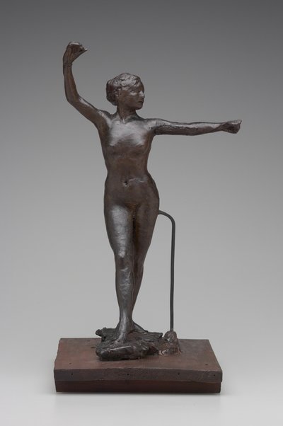 Táncos táncra kész jobb lábbal előre, 1882-95 (viasz és vegyes technika) alkotó: Edgar Degas