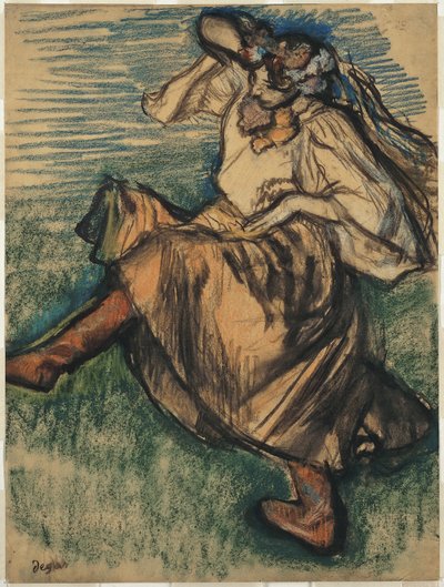 Táncosnő ukrán viseletben alkotó: Edgar Degas