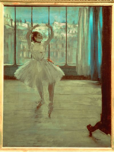 Táncosnő egy ablak előtt alkotó: Edgar Degas