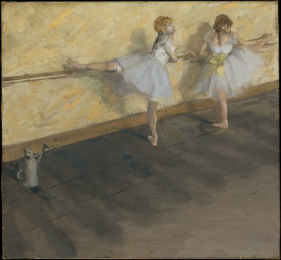 A rúdnál gyakorló táncosok alkotó: Edgar Degas