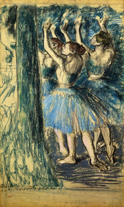 Táncosok a jelenetben; Danseuses en Scene, c. 1898 alkotó: Edgar Degas