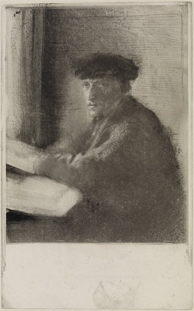 Joseph Tourny rézmetsző, félalakos portré alkotó: Edgar Degas