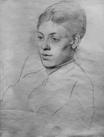 Edgar Degas (1834-1917) francia festő és szobrász rajza. Mlle Malo, 1877 körül. alkotó: Edgar Degas