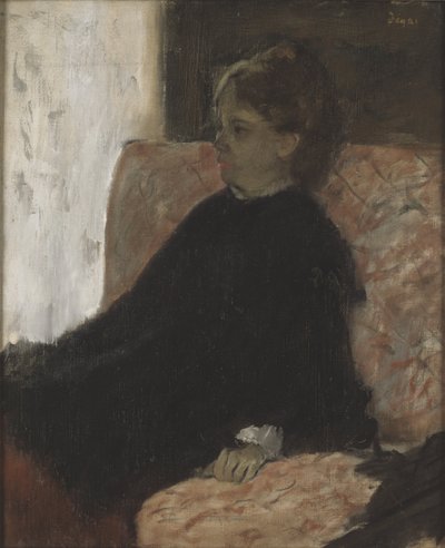 Femme en noir – Lady in Black, szerző: Degas, Edgar (1834-1917). Olajfestmény. Mérete: 60x51 cm. Nemzeti Múzeum Stockholm alkotó: Edgar Degas