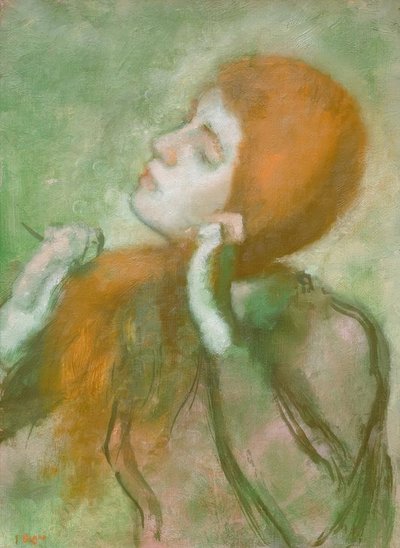 Nő fésülködik alkotó: Edgar Degas