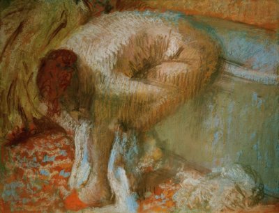 Nő szárítás a lábát fürdő után alkotó: Edgar Degas