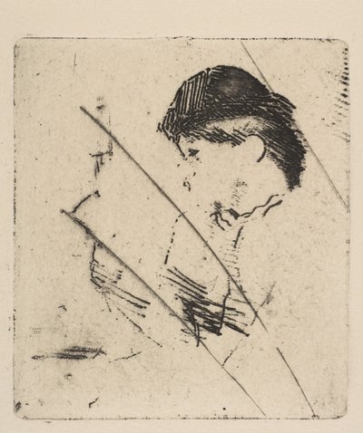 Egy fiatal nő feje és vállai az I. profilban, kb. 1879. alkotó: Edgar Degas
