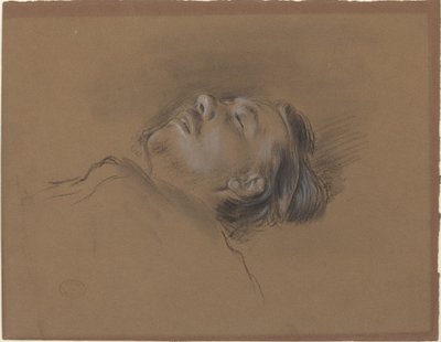 A bukott zsoké feje (a „Scene from the Steeplechase: The Fallen Jockey” című tanulmány) alkotó: Edgar Degas