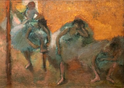 Otthoni táncosok (részlet). 1900-1905 körül. Olajfestmény. alkotó: Edgar Degas
