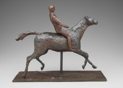 Ló és lovas, 1900 körül (bronz) alkotó: Edgar Degas