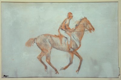 Jockey a Canterben, 1881 körül alkotó: Edgar Degas