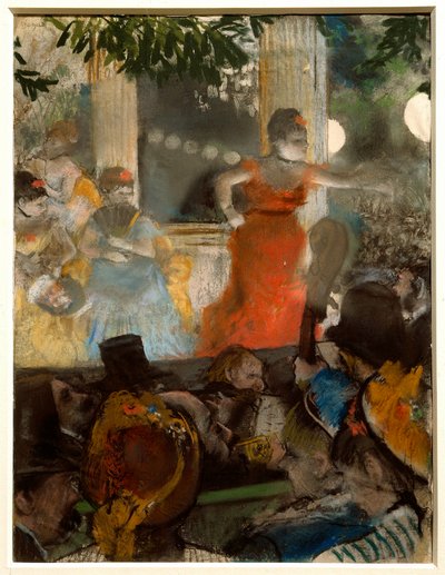 A kávézókoncert, nagykövetekkel Edgar Degas (1834-1917) pasztellfestménye 1876 V. 0,36 x 0,28 m Lyon. Szépművészeti Múzeum alkotó: Edgar Degas