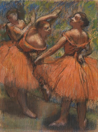 Les Jupes Rouge, c.1807-1901 (pastel on paper) alkotó: Edgar Degas