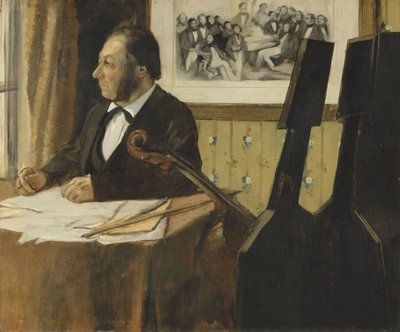 Louis-Marie Pilet, a Párizsi Opera Zenekarának csellistája, 1868-1869 alkotó: Edgar Degas