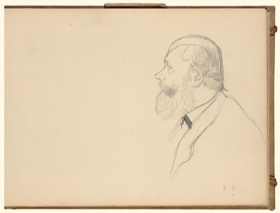 Férfi profilból alkotó: Edgar Degas