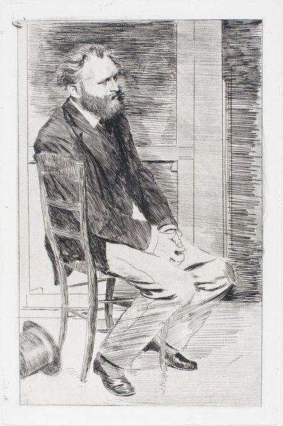 Manet ülve, jobbra fordulva alkotó: Edgar Degas