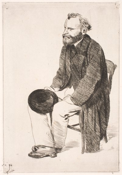 Ülő Manet, balra fordulva alkotó: Edgar Degas