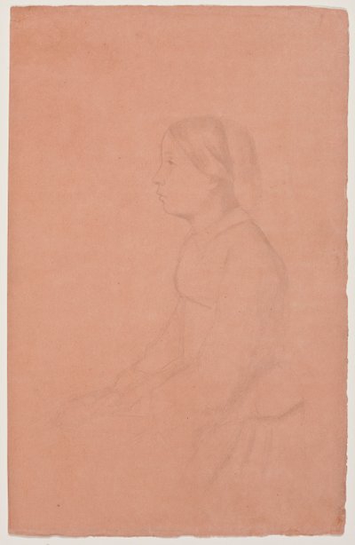 Marguerite de Gas, 185354 (grafitceruza korallfonású papíron) alkotó: Edgar Degas