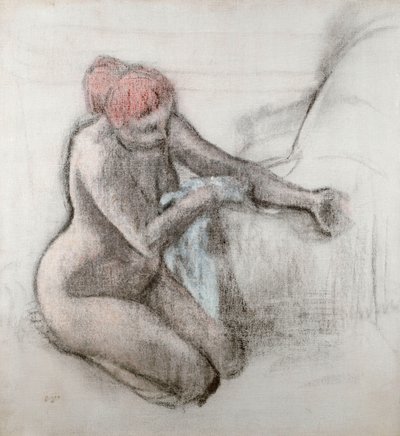 Meztelen nő, aki megszárad a fürdő után, 1898 körül alkotó: Edgar Degas