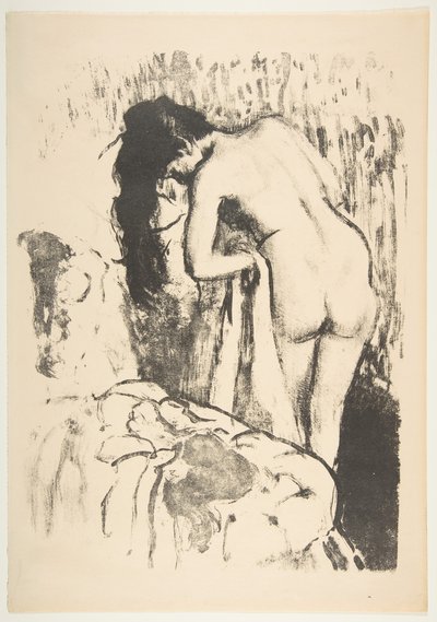 Meztelen nő állva szárítja magát, 1891-92. alkotó: Edgar Degas
