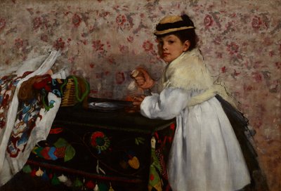 Hortense Valpinçon kisasszony portréja alkotó: Edgar Degas