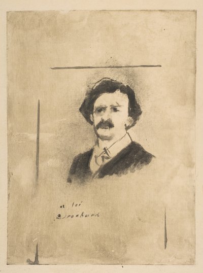 Virginie Cardinal kedvencének portréja, a színész Crochard illusztrációja a La Fami...-hoz, kb. 1880. alkotó: Edgar Degas