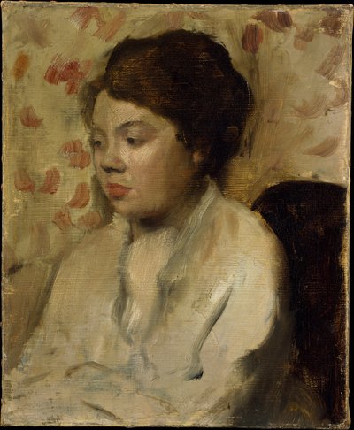 Egy fiatal nő portréja alkotó: Edgar Degas