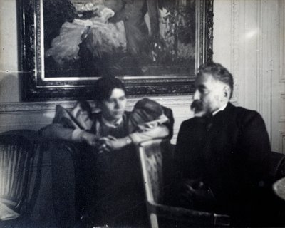 Stephane Mallarme (1842-1898) író és Paule Gobillard, Berthe Morisot unokahúga portréja”” Edgar Degas (1834-1917) fényképe 1896 V. 0,29x0,37 m Párizs, Muse d