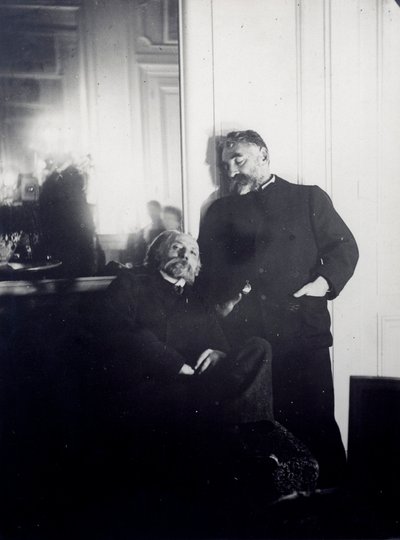 Stephane Mallarme költő (1842-1898) és Auguste Renoir festő (1841-1919) portréi. Edgar Degas (1834-1917) fényképes ediktum 1895 Párizs, Jacques Doucet Könyvtár alkotó: Edgar Degas
