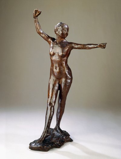 Felkészülés a táncra, jobb láb előre, alkotó: Edgar Degas