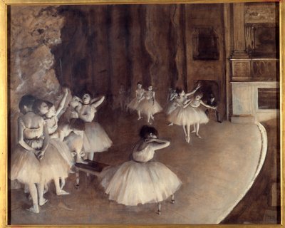 Egy balett megismétlése a színpadon Edgar Degas (1834-1917) festménye. 1874. Dim. 0,65x0,81 m. Párizs, Musee d
