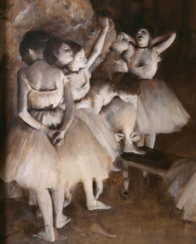 Egy balett próbája a színpadon alkotó: Edgar Degas