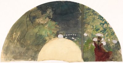 Énekesnő egy párizsi kertkávéházban alkotó: Edgar Degas
