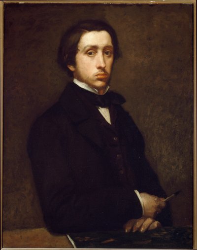 Önarckép vagy Degas széntartóval (olaj, papír, vászonra szerelve alkotó: Edgar Degas