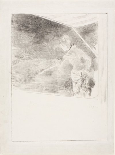 Énekes egy kávéházi koncerten alkotó: Edgar Degas