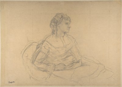 Tanulmány a „Madame Théodore Gobillard” című műhöz (Yves Morisot) alkotó: Edgar Degas